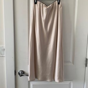 Oak and Fort Midi Satin Skirt